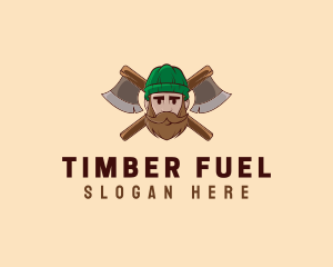 Timber Axe Woodcutter logo design