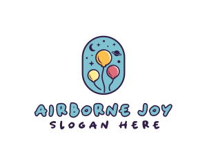 Balloon - Space Balloon Party logo design