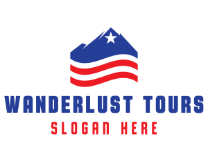 American Patriot Mountain logo design