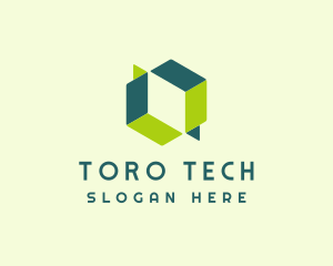 Tech Cube Illusion logo design