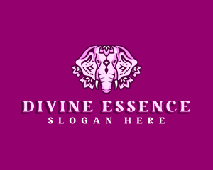 Deity - Floral Wild Elephant logo design