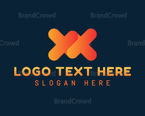 Modern Digital Company Letter XX Logo