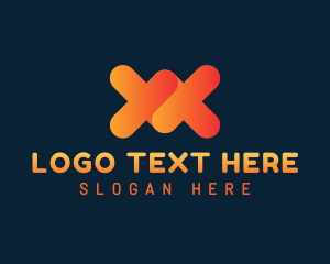 Modern Digital Company Letter XX logo design