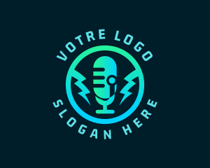 Podcast Microphone Studio Logo