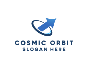 Modern Orbital Arrow logo design