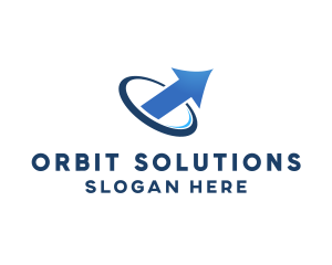 Modern Orbital Arrow logo design