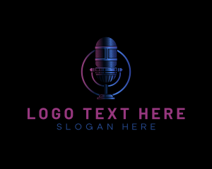 Audio - Mic Podcast Recording logo design
