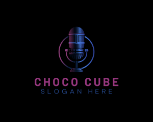 Singer - Mic Podcast Recording logo design
