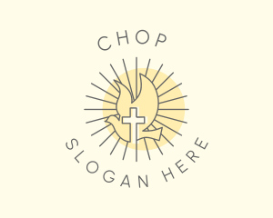 Church Dove Cross  logo design