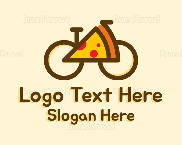 Pizza Slice Bicycle Logo