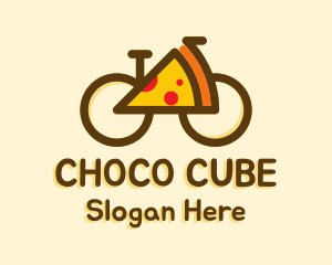 Bike Service - Pizza Slice Bicycle logo design