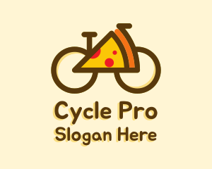 Pizza Slice Bicycle logo design