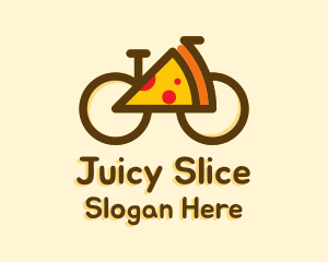 Pizza Slice Bicycle logo design