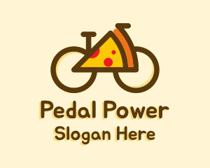 Pizza Slice Bicycle logo design