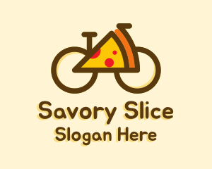 Pizza Slice Bicycle logo design