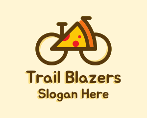 Pizza Slice Bicycle logo design