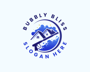  Cleaner Pressure Washing Bubbles logo design