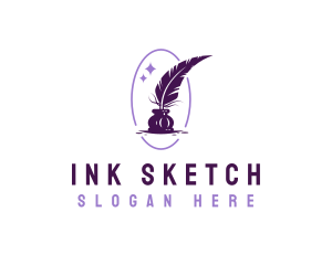 Writing Quill Ink logo design