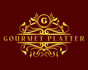 Gourmet Restaurant Ornament logo design