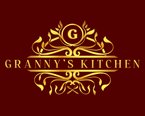 Gourmet Restaurant Ornament logo design