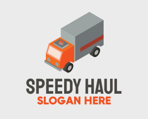 Isometric Delivery Truck  logo design