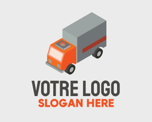 Delivery - Isometric Delivery Truck logo design