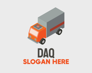 Isometric Delivery Truck  logo design