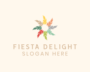 Fiesta - Pastel Circle Feather logo design