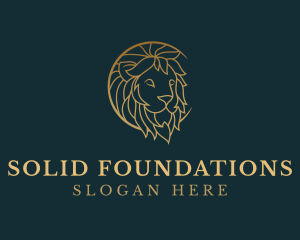 Golden Lion Animal Logo