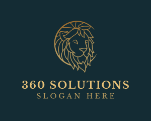 Golden Lion Animal logo design