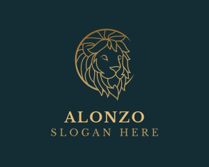 Golden Lion Animal logo design