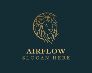 Golden Lion Animal logo design