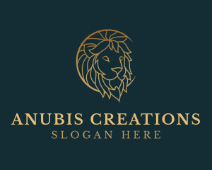 Golden Lion Animal logo design