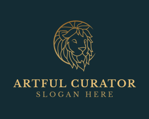 Golden Lion Animal logo design