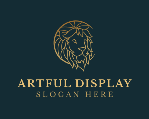 Golden Lion Animal logo design