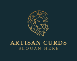 Golden Lion Animal logo design