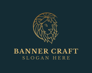 Golden Lion Animal logo design