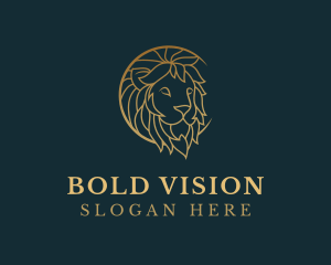 Golden Lion Animal logo design