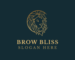 Golden Lion Animal logo design