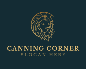 Golden Lion Animal logo design