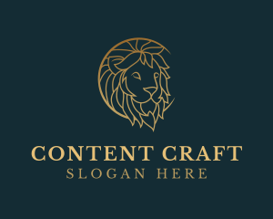 Golden Lion Animal logo design