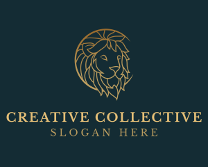 Golden Lion Animal logo design