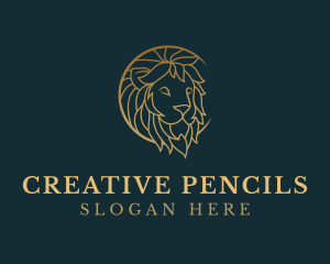 Golden Lion Animal logo design