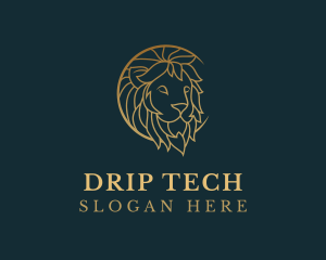 Golden Lion Animal logo design