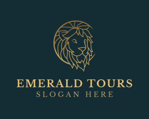 Golden Lion Animal logo design