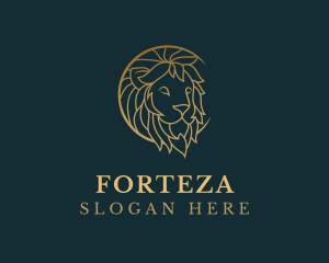 Golden Lion Animal logo design