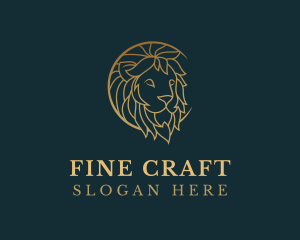 Golden Lion Animal logo design