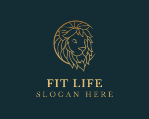 Golden Lion Animal logo design