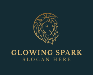 Golden Lion Animal logo design