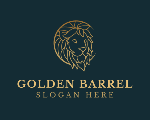 Golden Lion Animal logo design